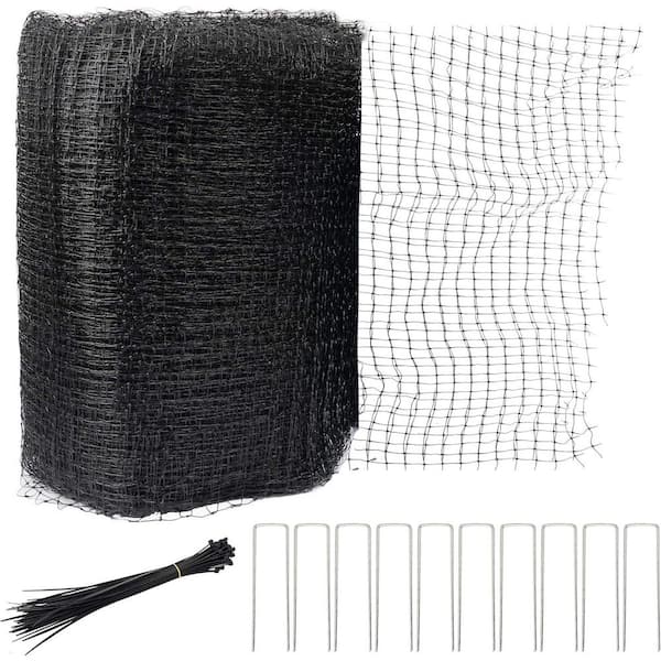 Outdoor Garden Netting 7 ft. x 100 ft. with Cable Ties for Plant Protection
