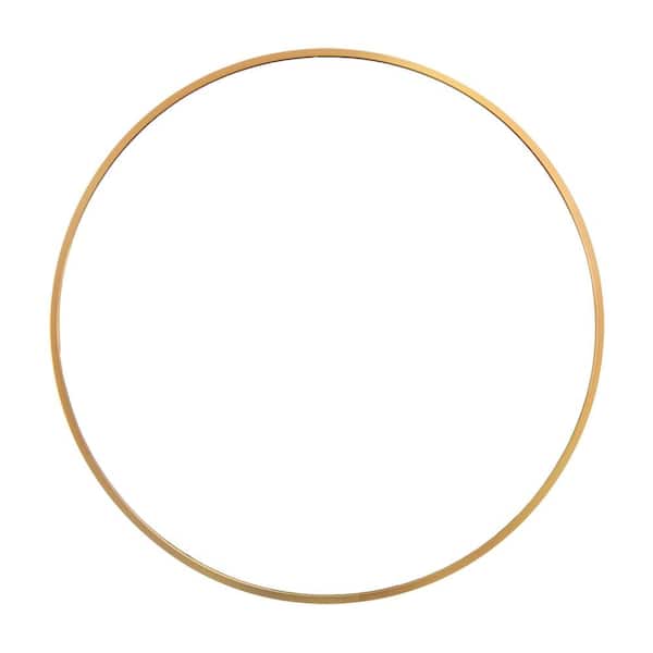 JASMODER 32 in. x 32 in. Modern Round Framed Bronze Circular Make Up Vanity Mirror