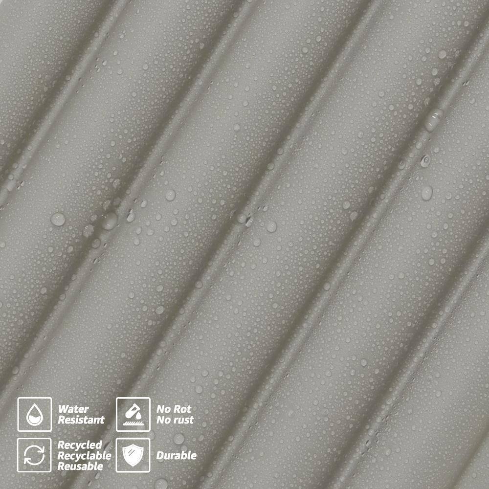 Gray 6.2" x 102" 3D Textured Vinyl Slat Wall Panels