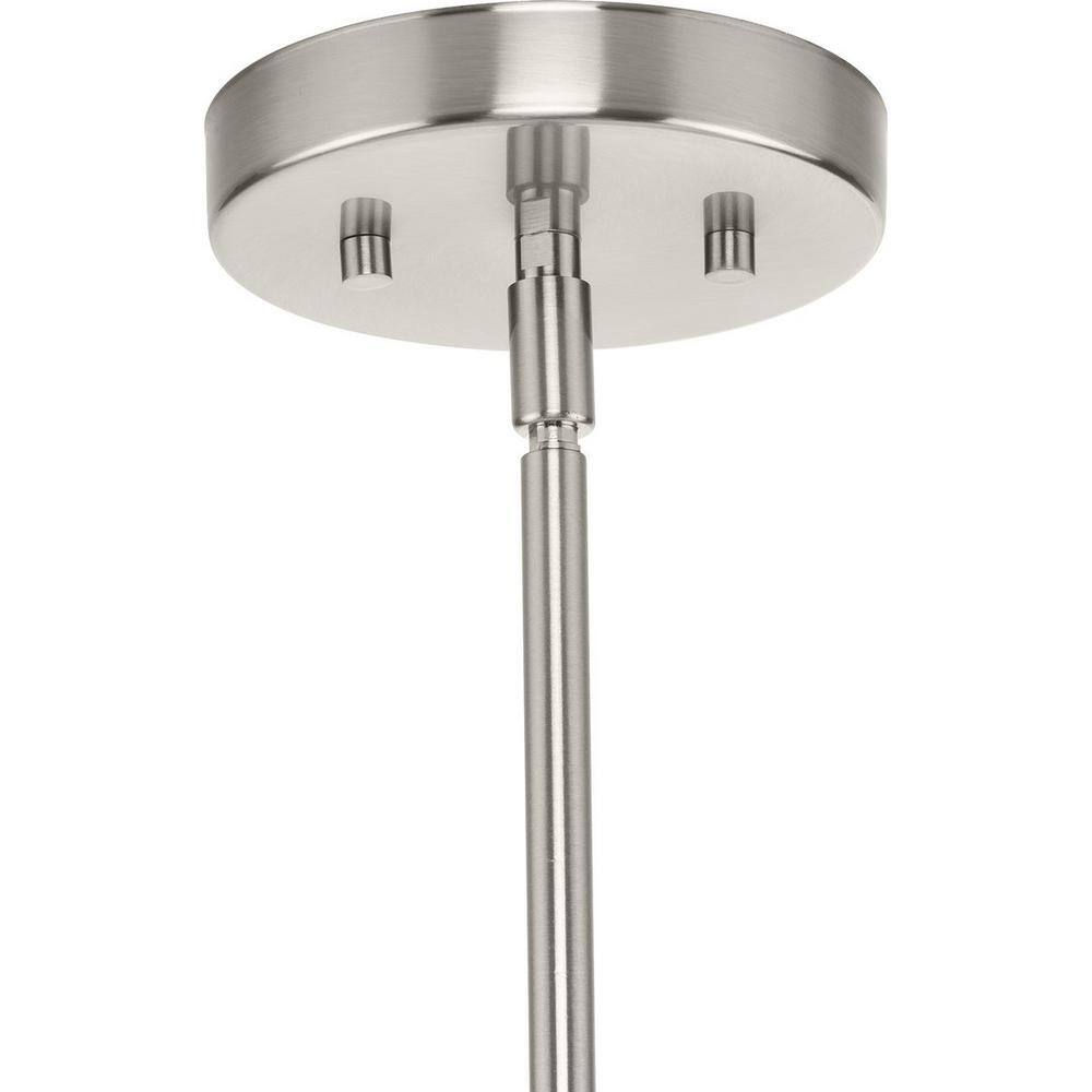 Haas Brushed Nickel 6-Light Chandelier with Opal Glass Globes
