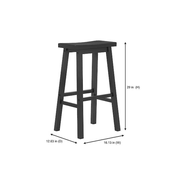 Office Star Products Backless Drafting Stool with Black Saddle Seat ST203 -  The Home Depot