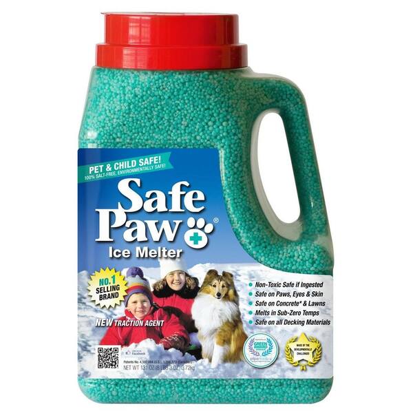 Safe Paw 8 lb. Jugs of Pet and Child Friendly Ice Melt (Green Seal of Approvals 100% Salt Free) (Case of 6 )