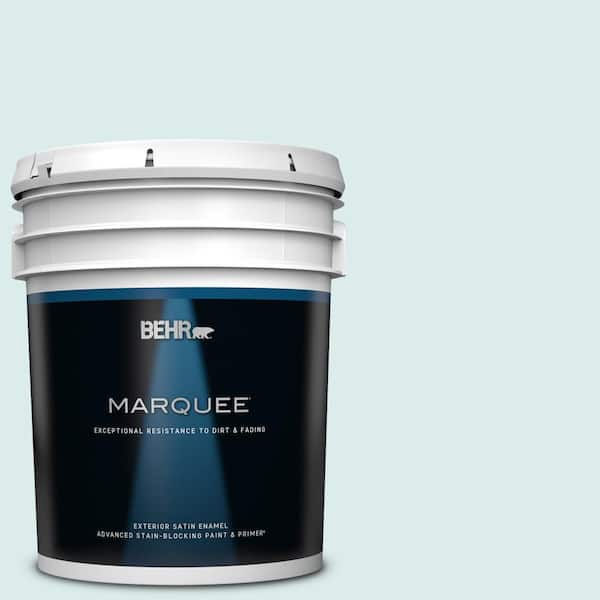 BEHR MARQUEE 5 gal. #510E-1 Ice Folly Satin Enamel Exterior Paint & Primer