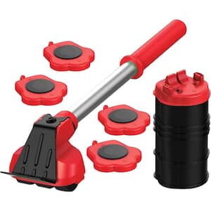 red Furniture Lifter with 4 Sliders for Heavy Duty Appliance Roller Suitable for Furniture with 660 lbs. Capacity