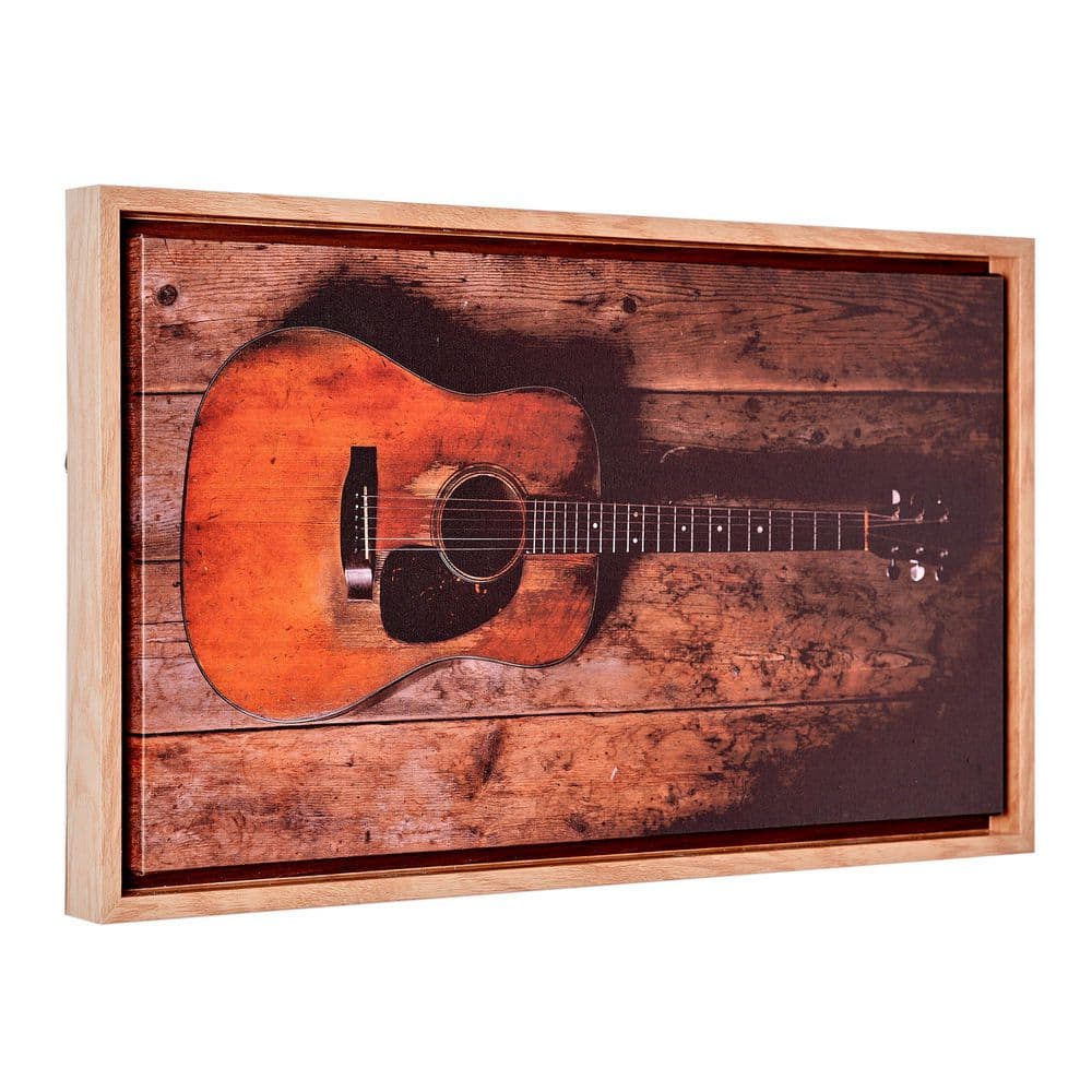 American Art Decor Grand Ole Opry Guitar Canvas in L Frame 14 in
