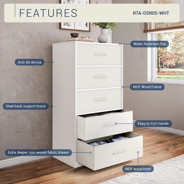 short wide white dresser Amazon.com: OtterOasis White Wood Dresser, 6 Drawer Dressers for Clothes  Storage for Bedroom, Modern Dresser with Wide Drawers, Wide Wooden Chest  Drawers for Living Room, Entryway, TV Stand(47" W x15.4 Dx32.3 H) :