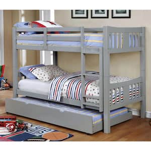 Jelle Gray Full over Full Bunk Bed with Attached Ladder