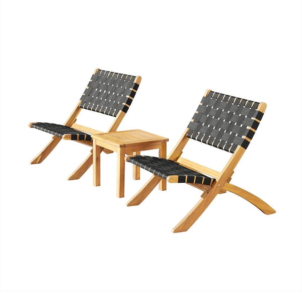 Barre 3-Piece Outdoor Bistro Set with 2 Chairs and 14 in. H Table