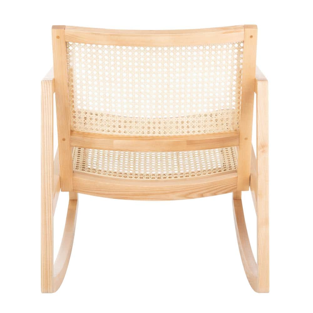 Coastal Comfort Natural Rattan 23" Glider Rocking Chair