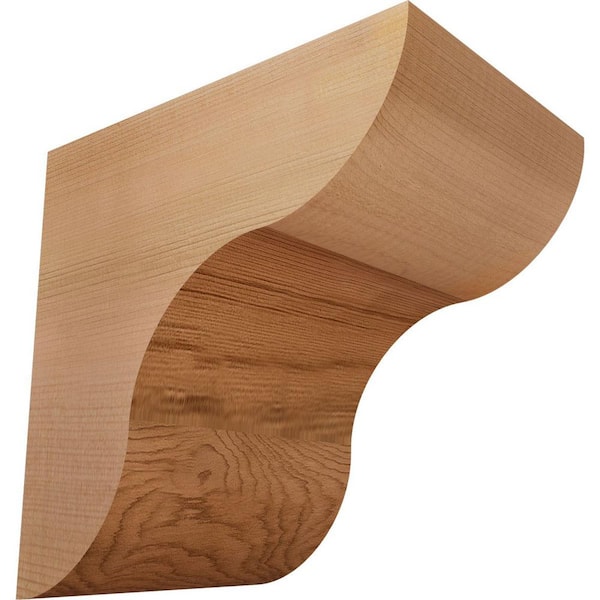 Ekena Millwork 5-1/2 in. x 8 in. x 8 in. Western Red Cedar Carmel Smooth Corbel