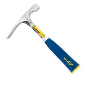 20 oz. Solid Steel Bricklayer with Blue Vinyl Shock Reduction Grip and Patented End Cap