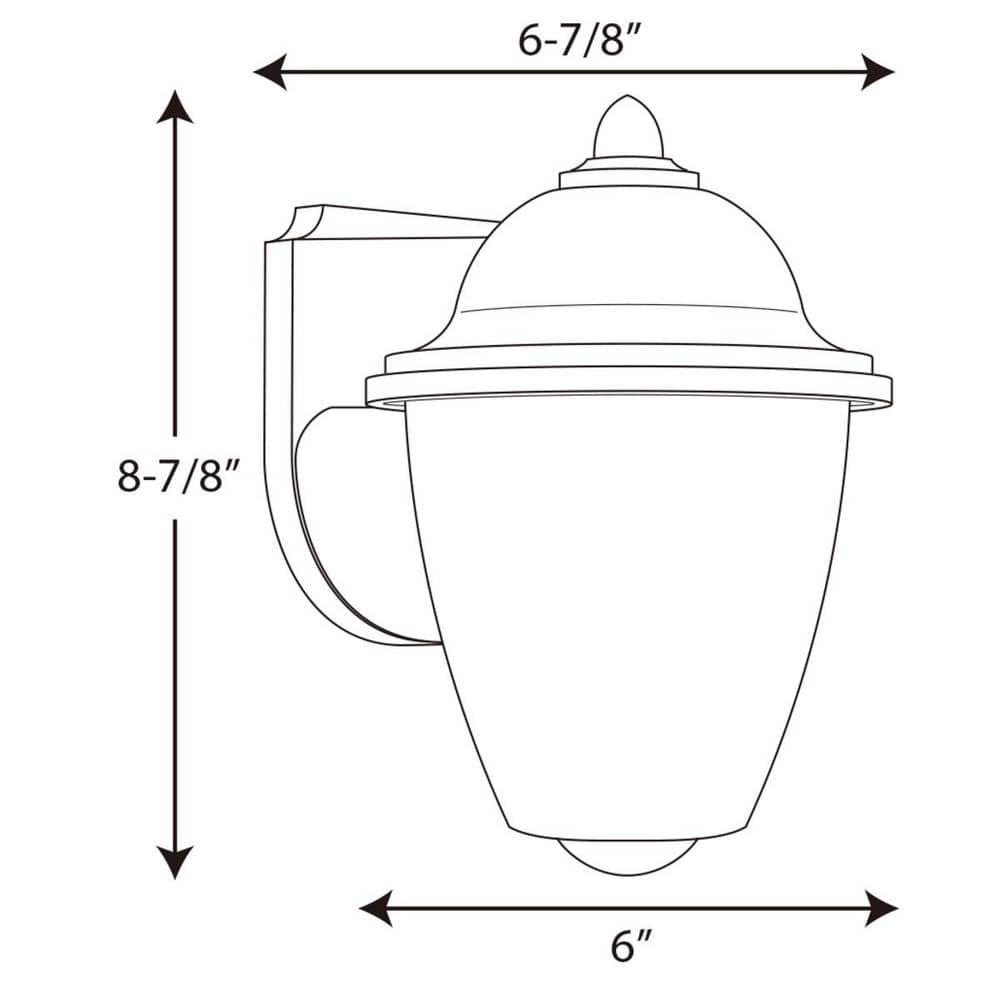 Black Dimmable Lantern Style Outdoor Wall Sconce