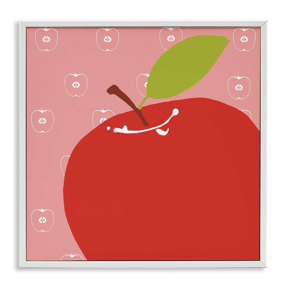 Bright Apple Fruit by Daniela Santiago White Framed Food Giclee Art Print 24 in. x 24 in. price history on PriceWatchPro