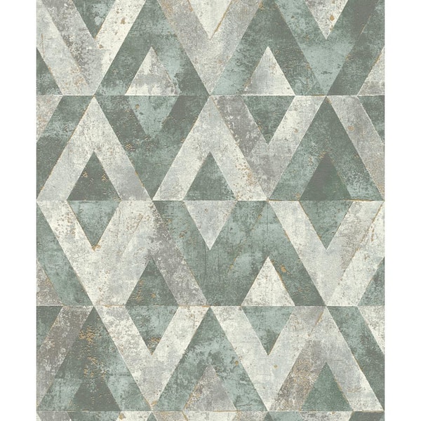 Shikhar Teal Geometric Wallpaper