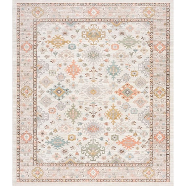 Crestwood Cream 5 ft. x 7 ft. Oriental Indoor Area Rug