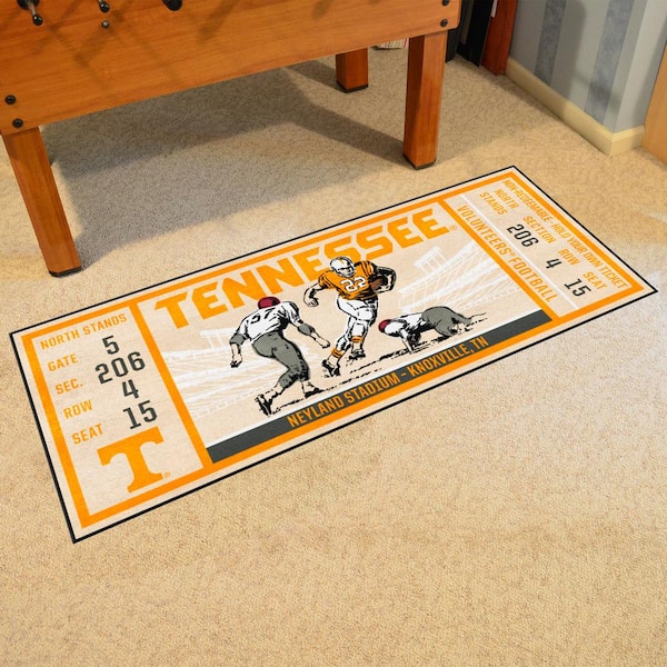 NCAA University of Tennessee 30 in. x 72 in. Indoor Ticket Runner Rug