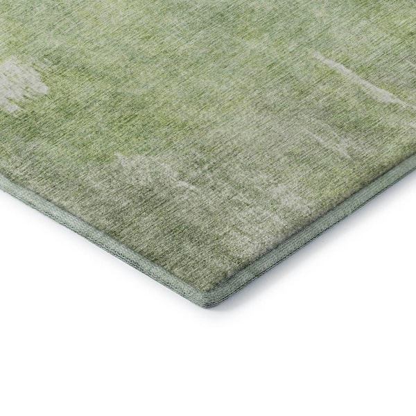 Mayfield Premium Machine Washable Abstract AMF1852 Aloe 8 ft. x 10 ft. Area Rug