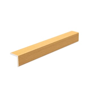 1 in. x 1 in. x 8.5 ft Easy DIY Install Natural Wood WPC Corner Edges for Decorative Wall Paneling (2-Pack)