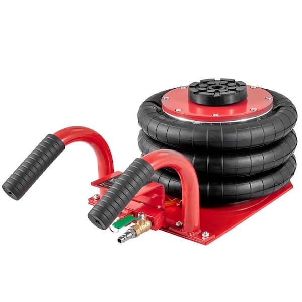 SKYSHALO Air Jack, 3 Ton/6600 lbs. Triple Bag Air Jack, Airbag Jack, Lift up to 17.7 in., 3-5 s Fast Lifting Pneumatic Jack, Red