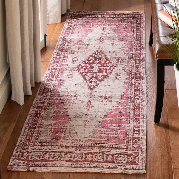 Classic Vintage Fuchsia 2 ft. x 8 ft. Oriental Runner Rug