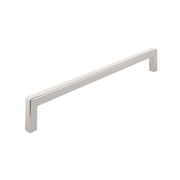 Richelieu Hardware Lambton Collection 8-13/16 in. (224 mm) Modern Polished Nickel Rectangular Cabinet Bar Pull