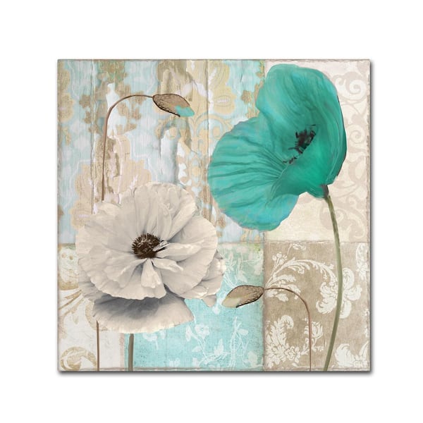 Trademark Fine Art 35 in. x 35 in. "Beach Poppies III" by Color Bakery Printed Canvas Wall Art