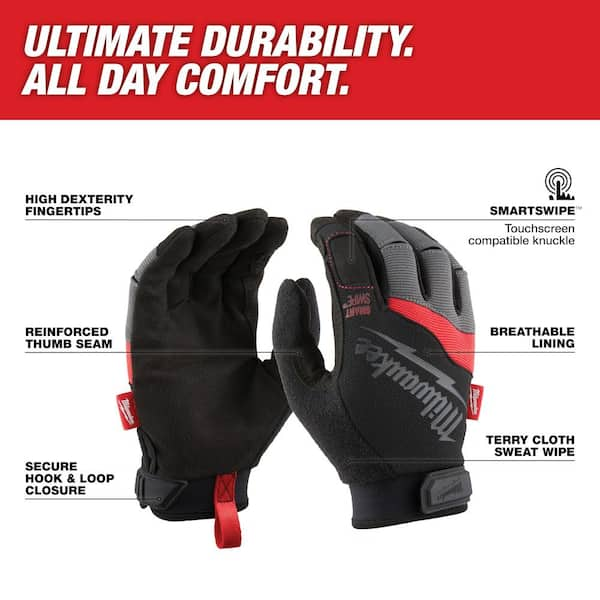 Milwaukee Large Performance Work Gloves (2-Pack), Black