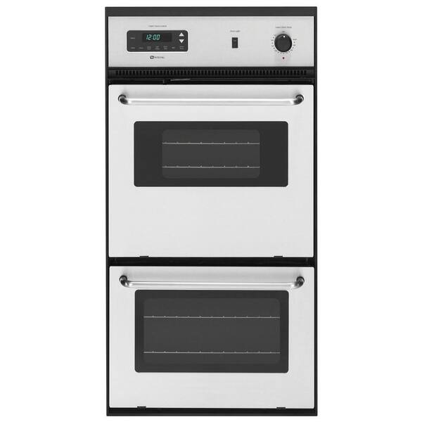 Maytag 24 in. Double Electric Wall Oven Self-Cleaning in Stainless Steel