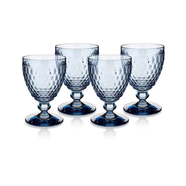 Boston Blue Water Goblets (Set of 4)