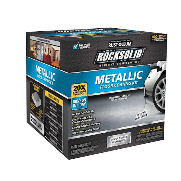 silver bullet metallic garage floor kit