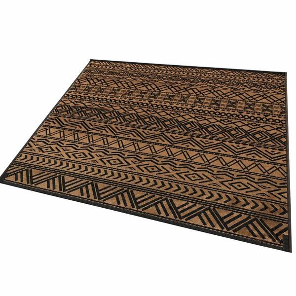 5 x 8 ft Reversible Waterproof Outdoor Patio Rug Plastic Straw Weave Mat for Deck Balcony Camping Picnic