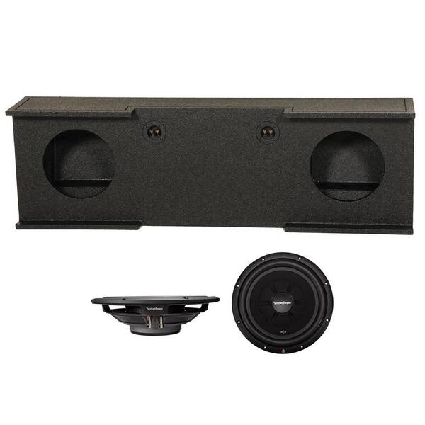 Rockford Fosgate Two ROCKFORD FOSGATE R2SD4-12 12 in. 1000-Watt Subwoofers + GMC Chevy Crew Cab Sub Box