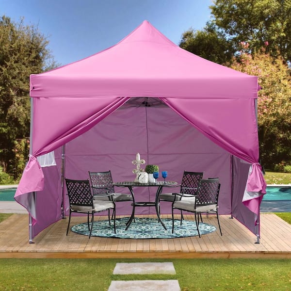 テント・タープ Rosa OVASTLKUY 10 ft. x 10 ft. Pink Heavy-Duty Patio Canopy Tent
