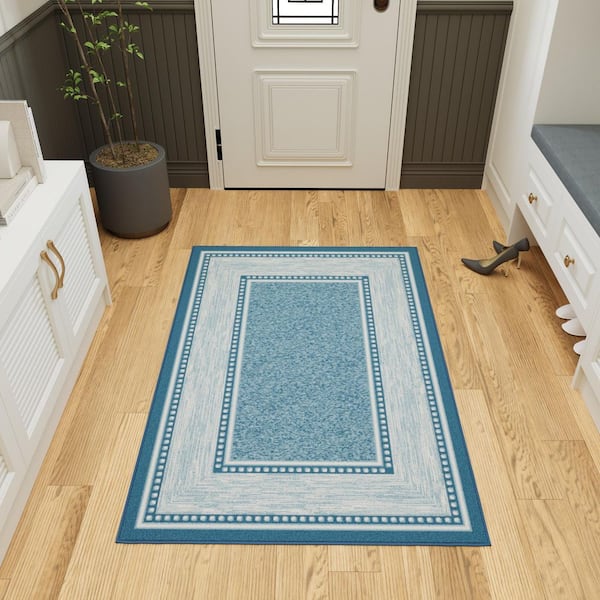 Ottomanson Ottohome Collection Non-Slip Rubberback Bordered