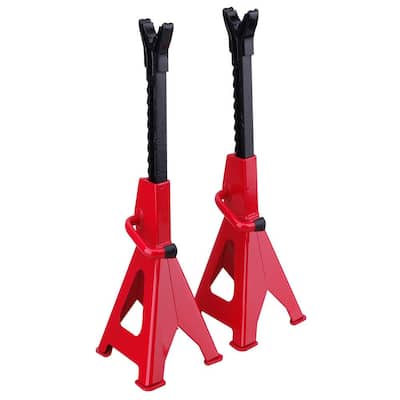 3-Ton Jack Stand Set in Red and Black