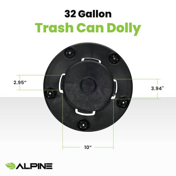 Alpine Industries Universal Round Trash Can Dolly for 20 Gal. 32