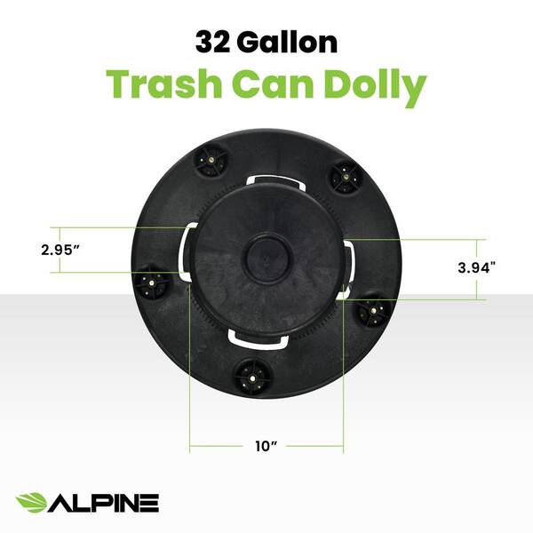 Alpine Industries 32 Gal. Universal Trash Can Dolly (5-Pack) 471