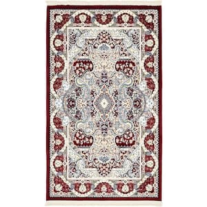 Narenj Glasgow Burgundy 3' 0 x 5' 0 Area Rug