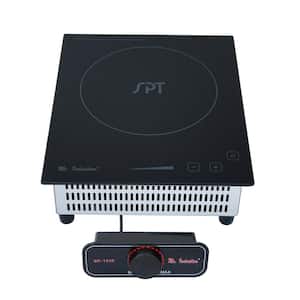 8.86 in 1400-Watt Mini Tempered Glass Induction Commercial Cooktop in Black with 1 Element