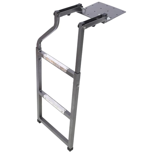3-Step Steel Pickup Truck Tailgate Ladder Step Stool- Universal Fit (2.88 ft. Reach Height)