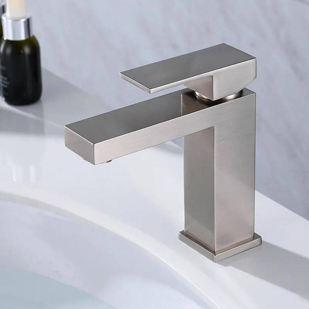 Single-Handle Single-Hole Bathroom Faucet in Brushed Nickel price history on PriceWatchPro