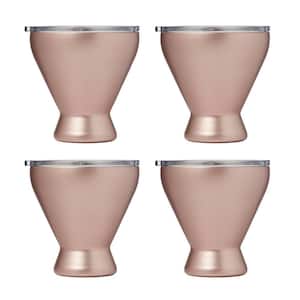 11 oz. Copper Stainless Steel All-Purpose Cocktail Tumbler (Set of 4)