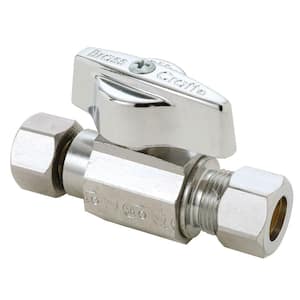 3/8 in. Female Compression Inlet x 3/8 in. Compression Outlet 1/4-Turn Straight Ball Valve