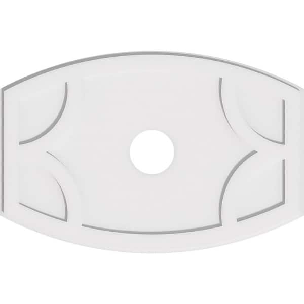 Ekena Millwork 34 in. W x 22-5/8 in. H x 5 in. ID x 1 in. P Kailey Architectural Grade PVC Contemporary Ceiling Medallion