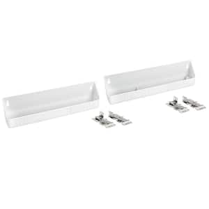 3.813 in. H x 11 in. W x 2.125 in. D White Polymer Tip Out Sink Front Trays and Hinges