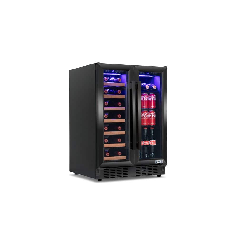24 in. 78 Cans 20 Bottle Build-In Dual Zone Beverage Fridge in Black Stainless Steel price history on PriceWatchPro