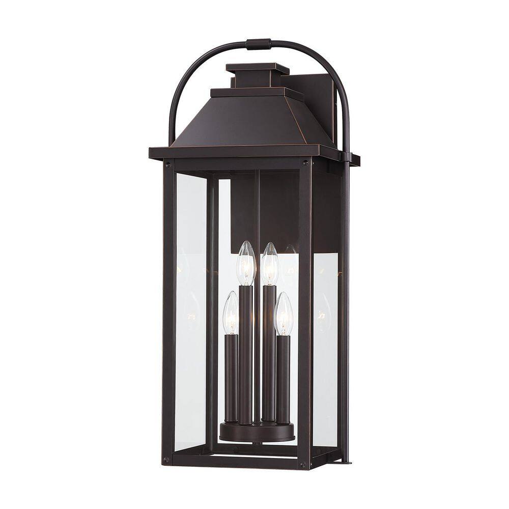 Silos 4-Light 27 in. Large Bronze Outdoor Wall Lantern Light price history on PriceWatchPro