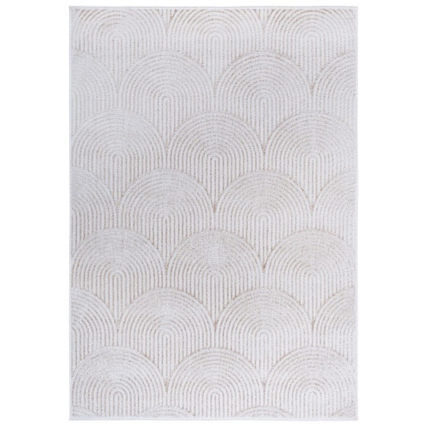 SAFAVIEH Maya Ivory/Beige 8 ft. x 10 ft. Geometric Arches Area Rug