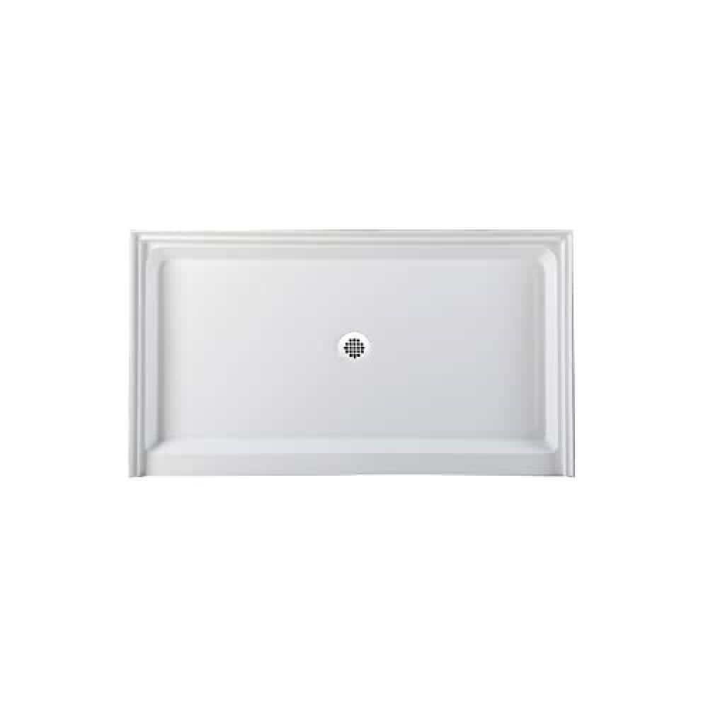 60'' x 36'' White Acrylic Rectangular Shower Base