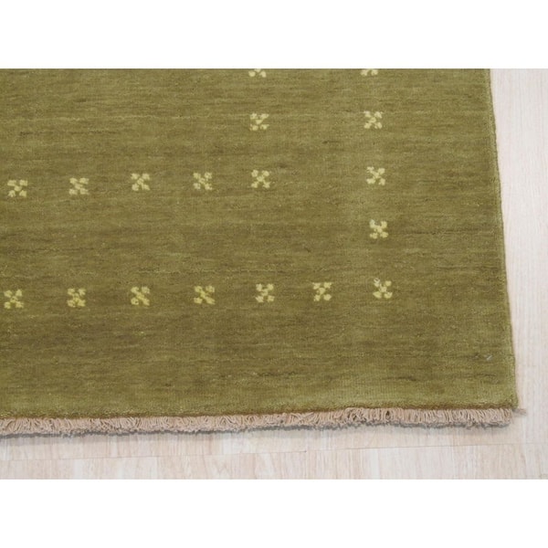Green 9 ft. x 12 ft. Handmade Wool Transitional Lori Baft Area Rug